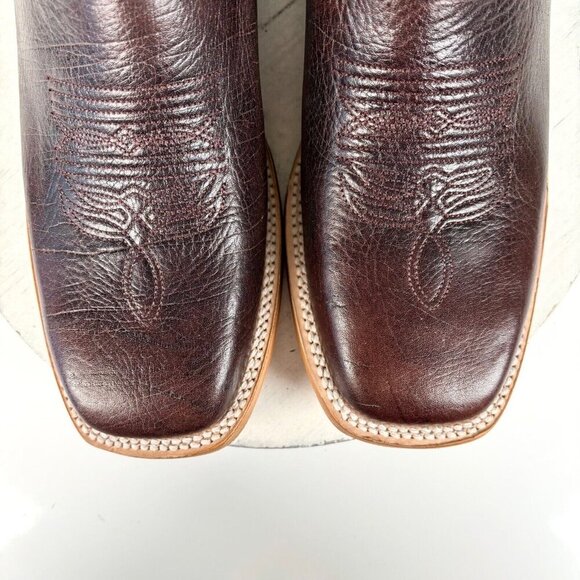 NEW Lane Capitan Mens Cowboy Boots CISCO 9.5D Brown Green Western Square Toe - Picture 10 of 10